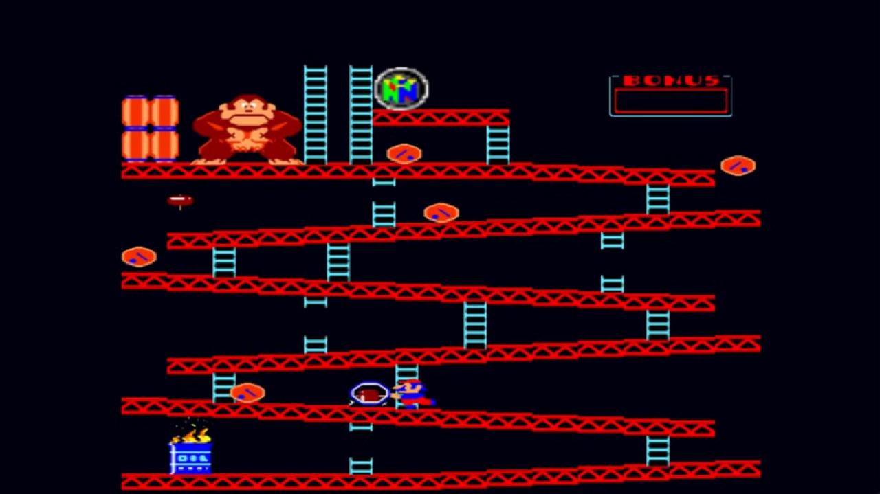[20/12/2017] Sogar das legendäre Arcade-Spiel Donkey Kong hat es in Donkey Kong 64 geschafft. Wenn ihr den entsprechenden Automaten im Level „Fabrik Fatal“ ausfindig macht und erfolgreich absolviert, werdet ihr mit der Nintendo-Münze belohnt.