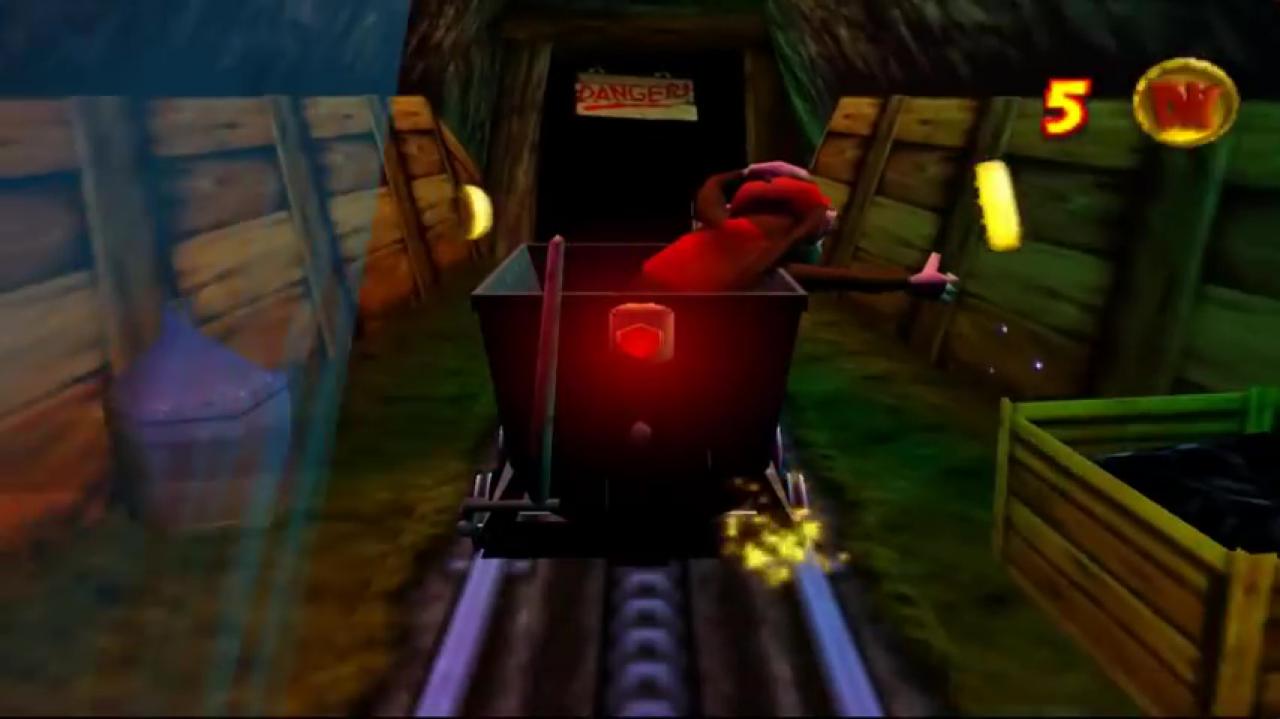 [20/12/2017] Ein richtiges Donkey Kong-Spiel braucht natürlich unbedingt was? Richtig, natürlich rasante Loren-Fahrten!