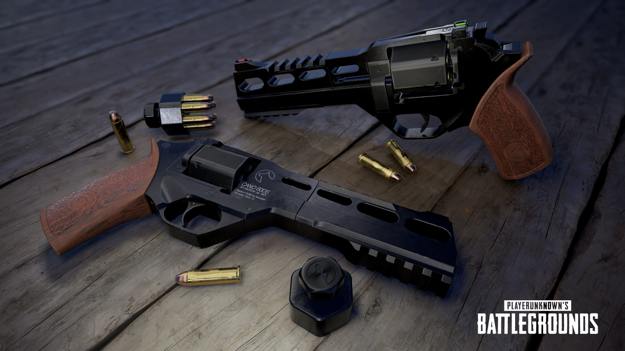 [06/12/2017] Eines der neuen Waffen ist der R45-Revolver.