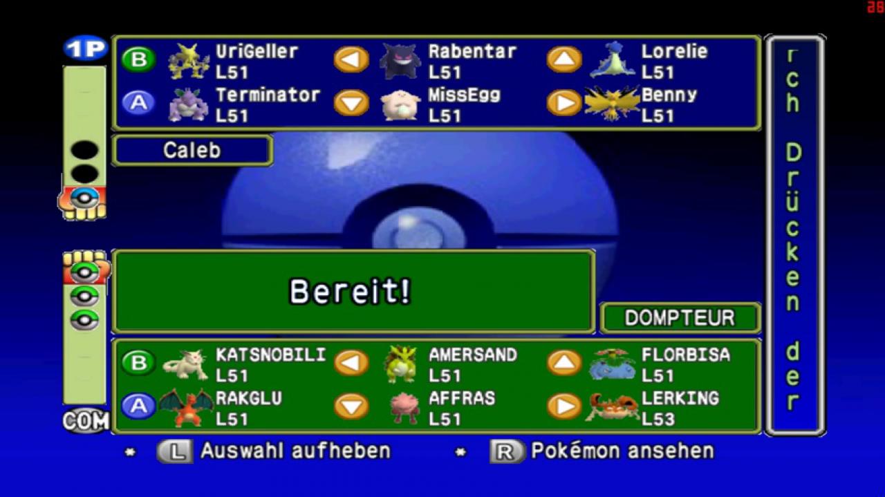 [15/01/2018] Zwar besteht euer Team in Pokémon Stadium wie in den Hauptspielen aus sechs Taschenmonstern, in den Kampf dürft ihr aber stets nur drei davon mitnehmen.