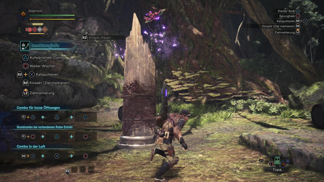 [27/02/2018] Monster Hunter World - Insektenglefe - Das Insektenpulver besitzt Elementschaden und kann zum Explodieren gebracht werden.