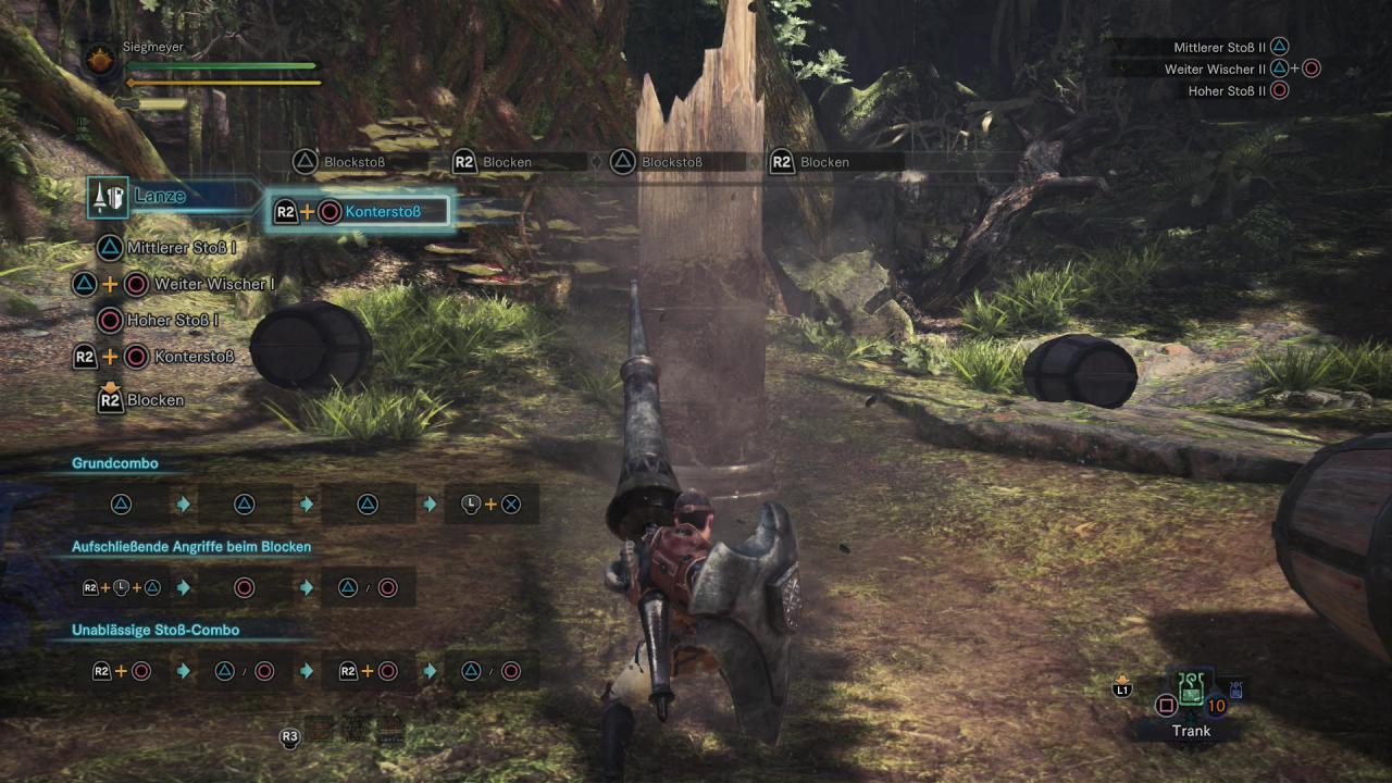 [20/02/2018] Monster Hunter World - Lanze - Der Konterstoß macht ordentlich Schaden.