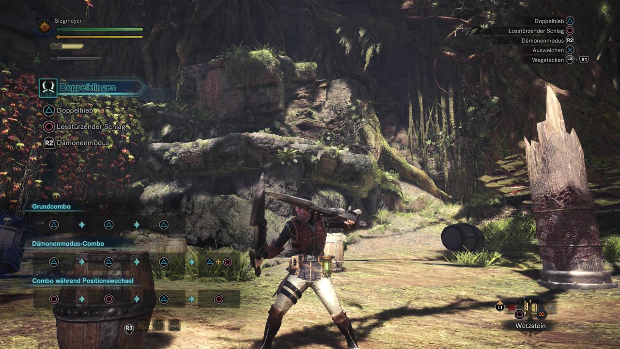 [14/02/2018] Monster Hunter World - Doppelklingen - Die schnelle Waffe bietet schnelle Ausweich-Manöver sowie heftige Combos.