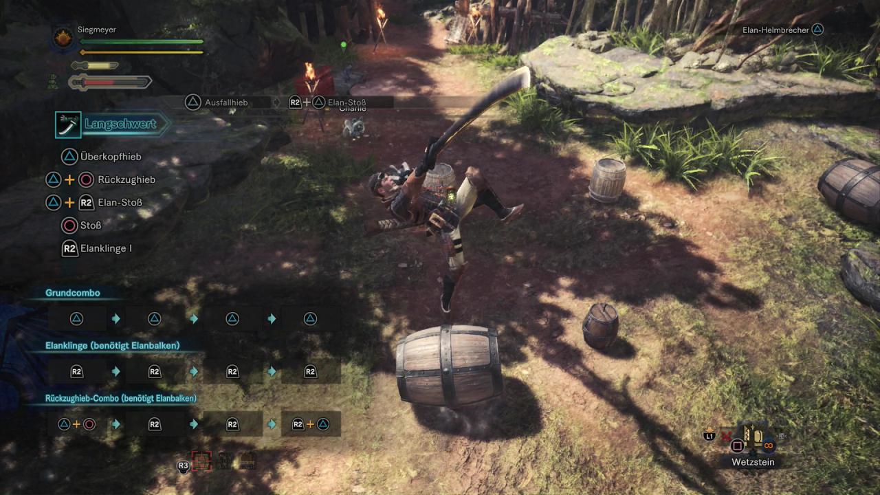 [14/02/2018] Monster Hunter World - Langschwert - Mit erfolgreichem Elan-Stoß katapultiert euch diese Waffe in die Höhe.