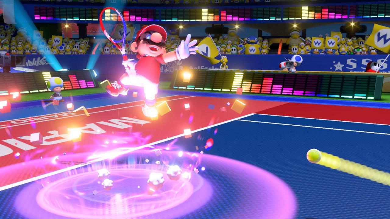[02/02/2018] Bei besonders starken und wirkungsvollen Schlägen fangen Mario und seine Umgebung schon mal an zu leuchten.