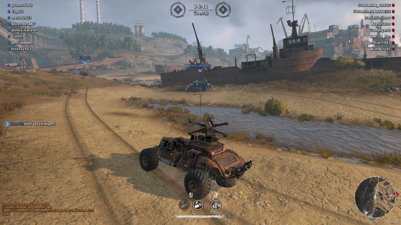 [27/02/2018] Grafisch macht Crossout seine Sache ordentlich, ohne dabei die Hardware allzu sehr zu strapazieren. Die technische Einstiegshürde fällt entsprechend eher moderat aus. (PC-Screenshot)