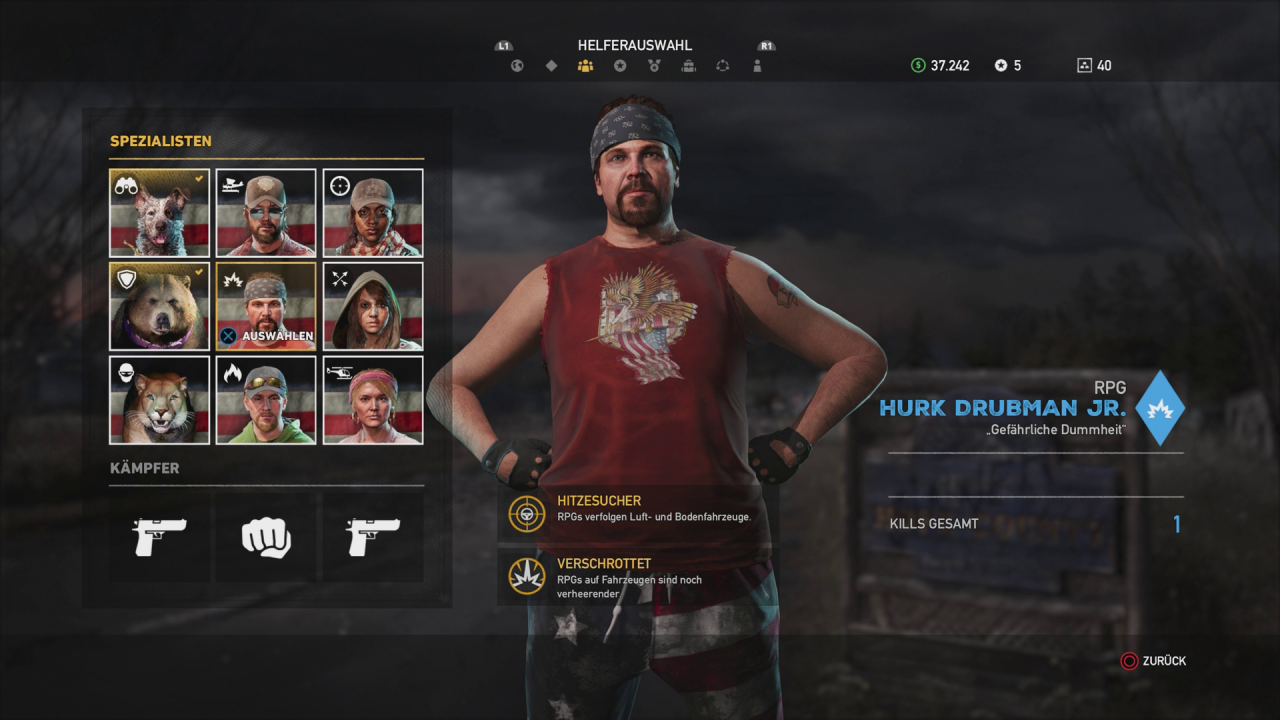 [26/03/2018] Nutzt die Helfer in Far Cry 5! Neben Luftunterstützung und einem treuen Hund Boomer hilft euch auch die Scharfschützin Grace Armstrong.