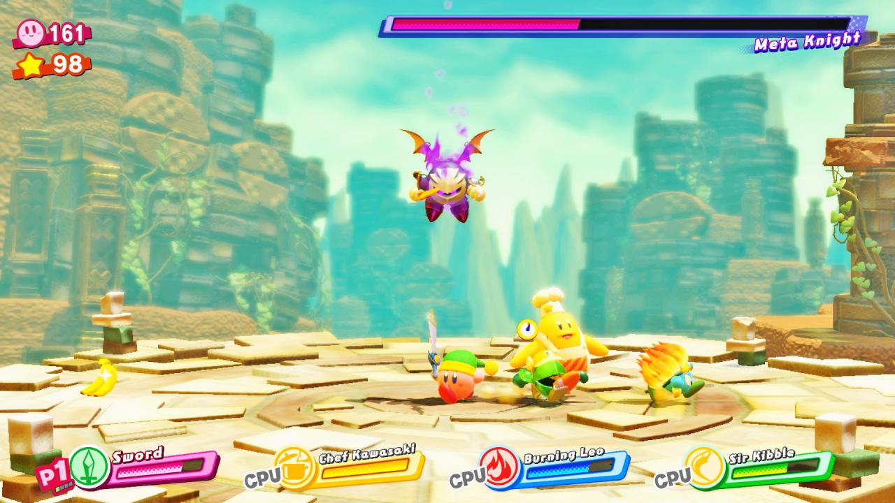 [13/03/2018] Boss-Klassiker wie Whispy Woods, Meta Knight und Co. dürfen freilich nicht fehlen.&nbsp; Generell gibt es wenig neue Bosse und sie alle wiederholen sich leider zu häufig.
