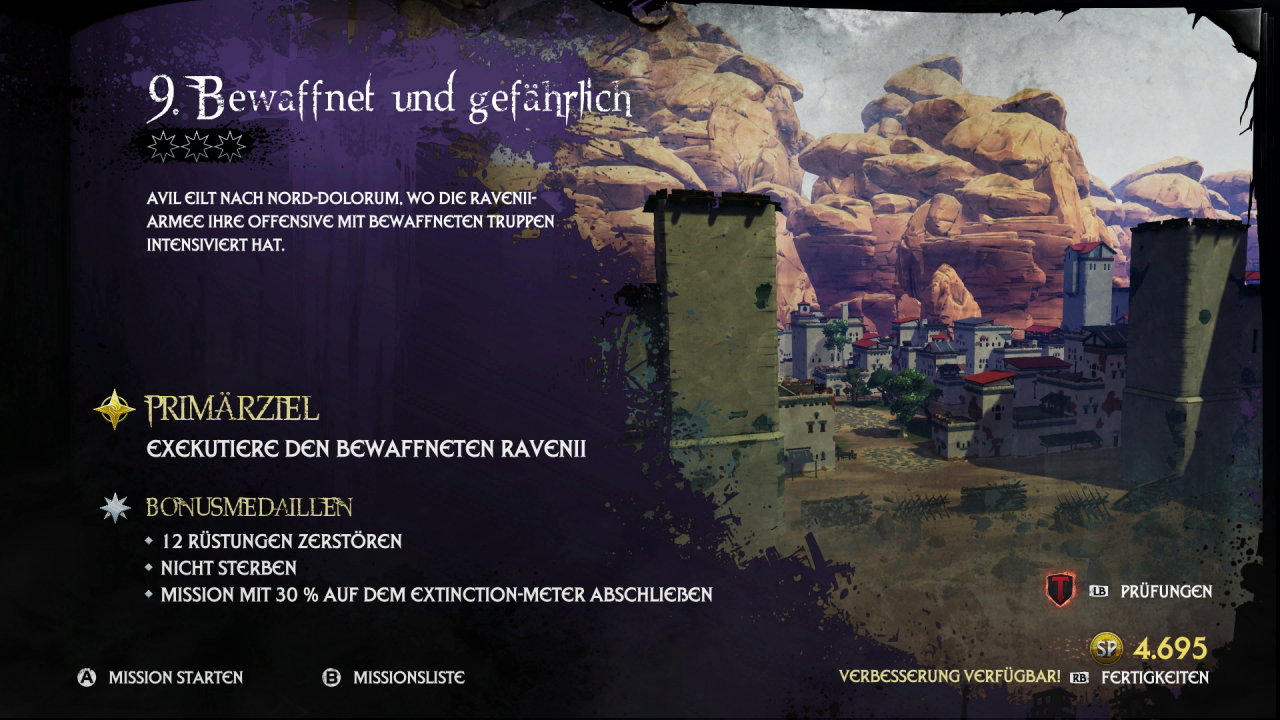 [09/04/2018] Sieben Kapitel mit je vier Missionen warten in Extinction auf euch.