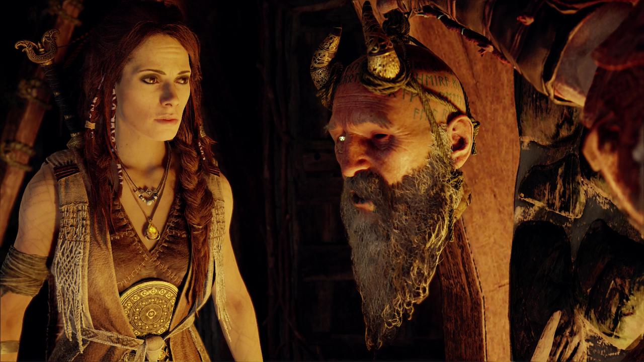 [30/04/2018] Die Hexe erweckt Mimirs Kopf zum Leben. So erfahren Kratos und Atreus, dass sie die Göttin Freya ist.