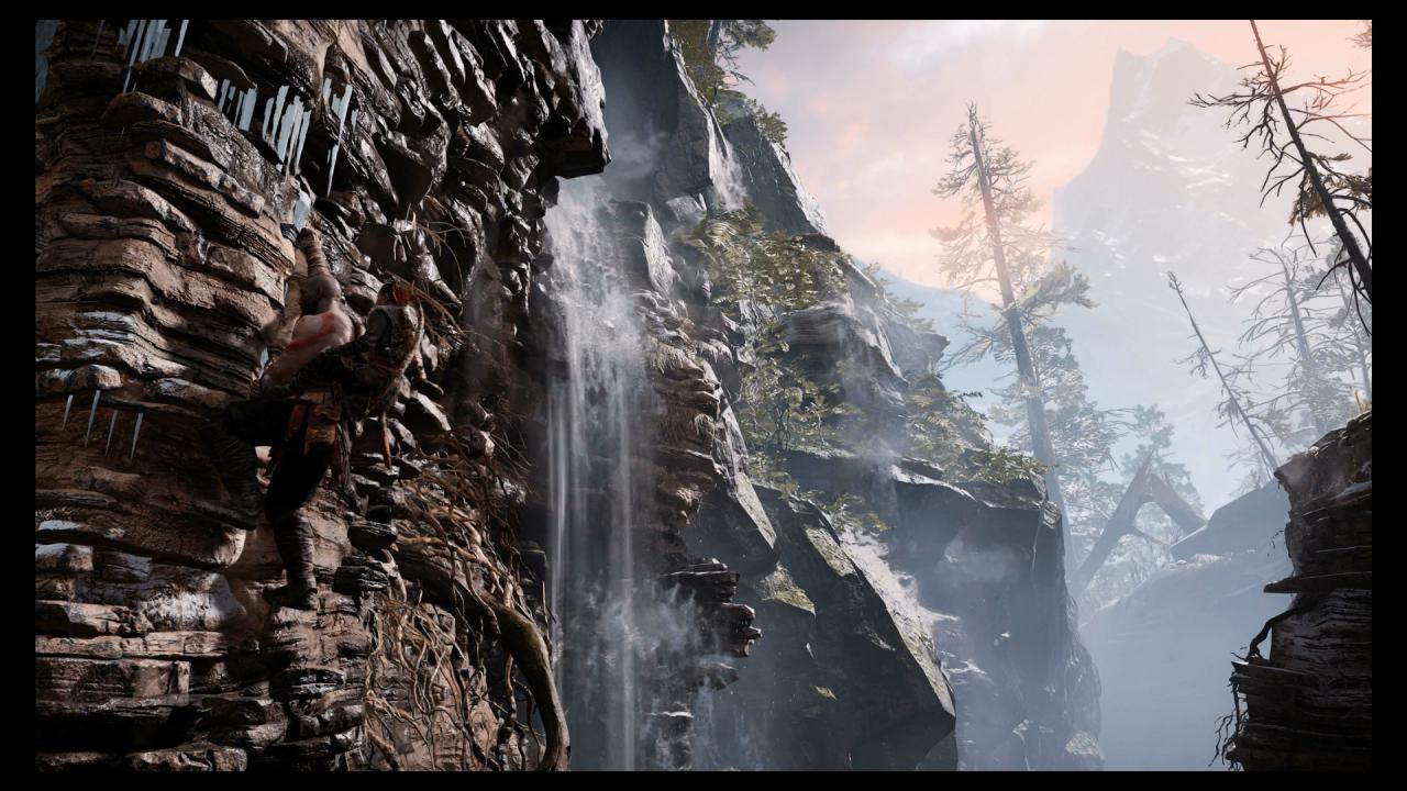 [16/04/2018] Klettern wie in Uncharted: God of War setzt auf ein enorm vereinfachtes System zum Erklimmen von höheren Ebenen. Analogstick in eine Richtung halten und ab und zu Kreis drücken, das war's!