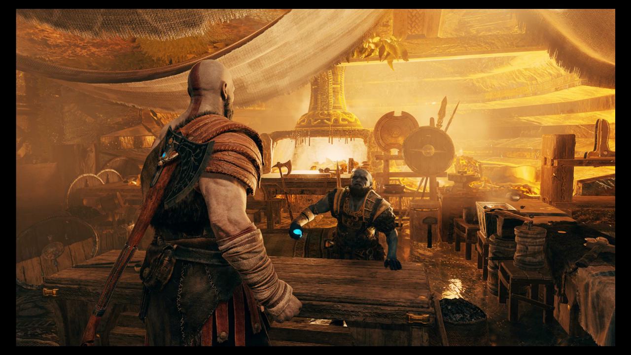 [16/04/2018] Bei Zwergenhändlern erledigt ihr eure Besorgungen und nutzt das Crafting-System von God of War (2018).