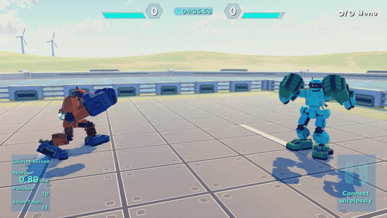 [27/04/2018] Ein kleiner, kompetitiver Modus hat es auch ins Spiel geschafft. Darin hauen wir und ein Freund, der auch den Papp-Rucksack besitzt, uns virtuell zu Robo-Schrott.