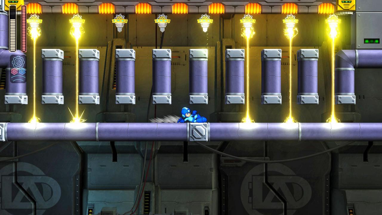 [28/05/2018] Selbstverständlich darf der aus Mega Man 3 bekannte Slide nicht fehlen. Damit seid ihr nicht nur schneller unterwegs, sondern könnt auch durch Hindernisse durchrutschen.