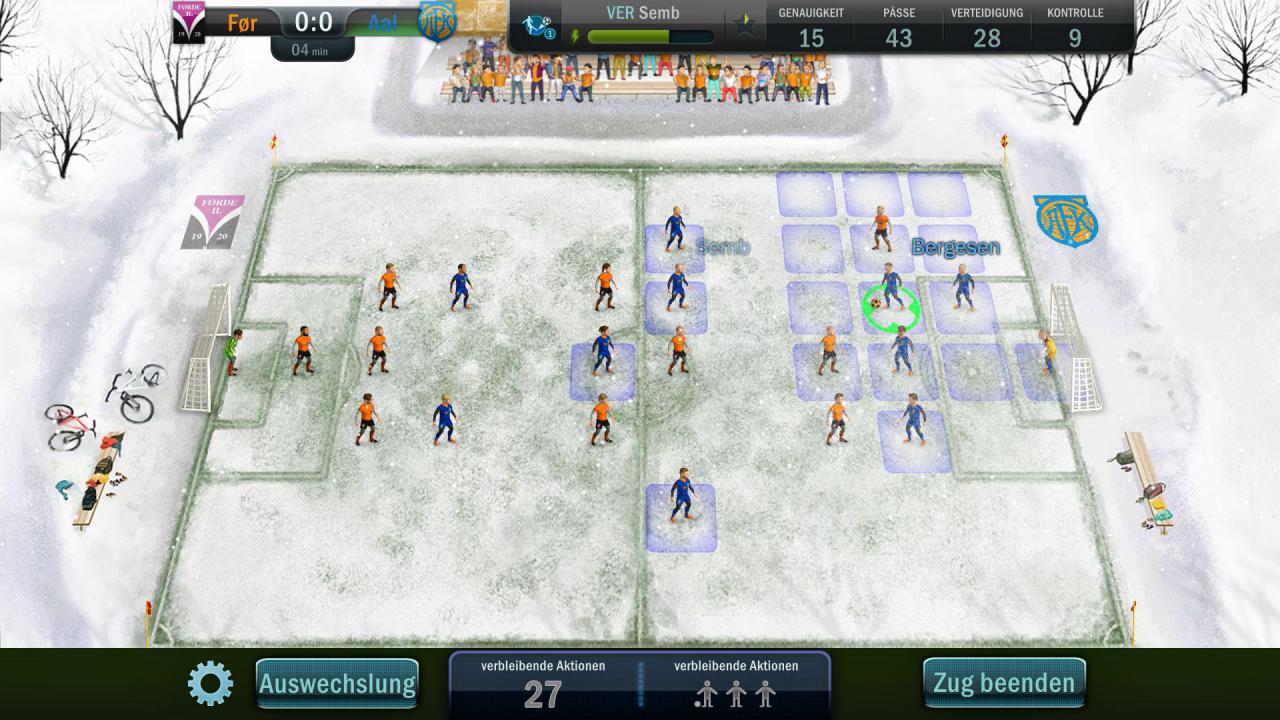 [20/06/2018] Auch unterschiedliche Wetterbedingungen wie Schnee und Sommersonne gibt es. Bei Letzterer nimmt beispielsweise die Ausdauer eurer Kicker schneller ab.