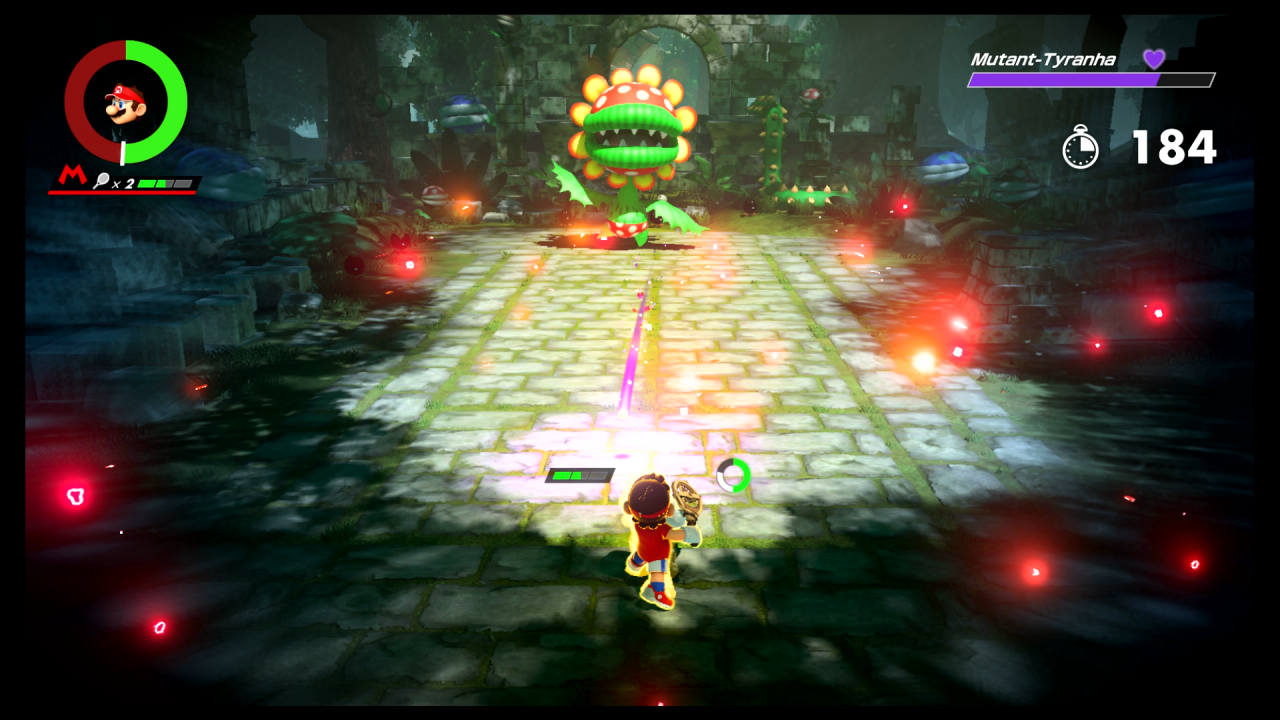 [19/06/2018] In Mario&nbsp; Tennis Aces trefft ihr auf zahlreiche Gegner-Typen aus dem großen Mario-Universum, so auch auf Mutant Tyranha aus (zum Beispiel) Super Mario Sunshine.