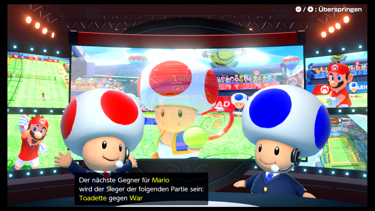 [19/06/2018] Im Turnier-Modus wie auch in allen anderen Modi haben die Entwickler die Präsentation von Mario Tennis Aces wahnsinnig liebevoll und hübsch gestaltet.