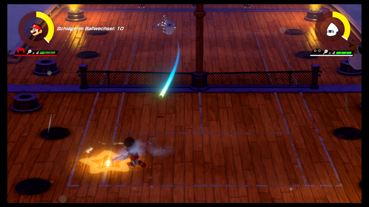 [19/06/2018] Atmosphäre kommt bei Mario Tennis Aces definitiv nicht zu kurz. Je nach Setting des Gebietes sind auch Wetter, Lichtverhältnisse und Co. unterschiedlich.