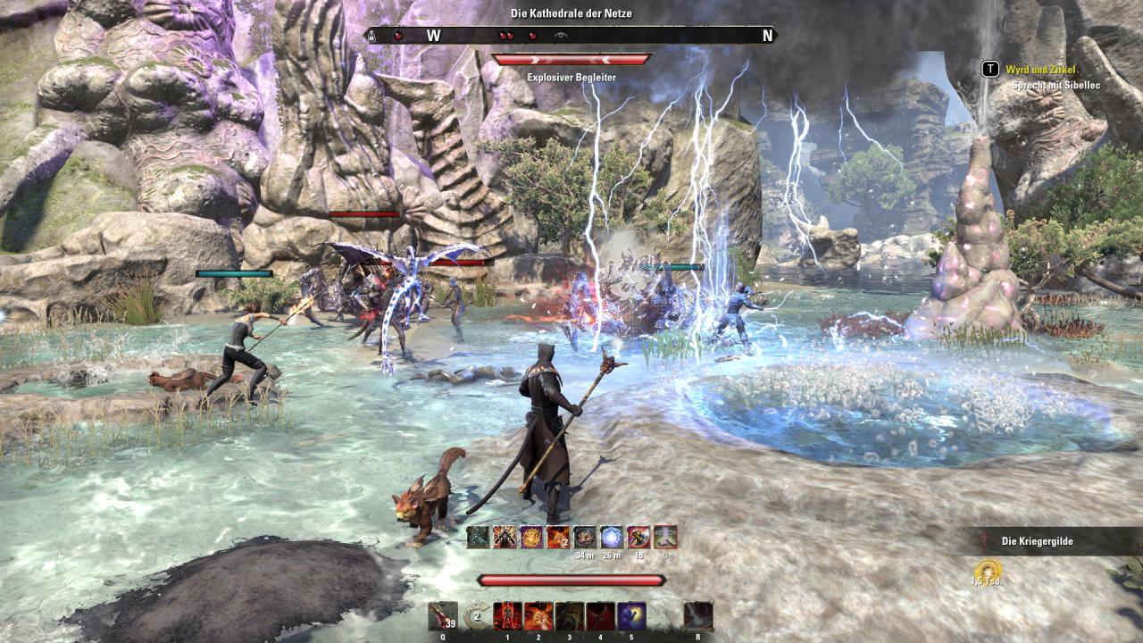 [05/06/2018] Bei den Gegnerwellen der Kluftgeysire ist vor allem Flächenschaden gefragt. Das Prozedere erinnert an die Anker in Tamriel.