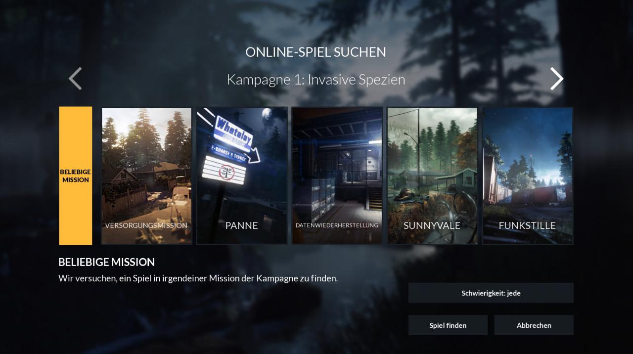 [12/07/2018] Aktuell umfasst Earthfall lediglich zwei Kampagnen mit jeweils fünf Kapiteln - das ist bisher noch etwas dünn.