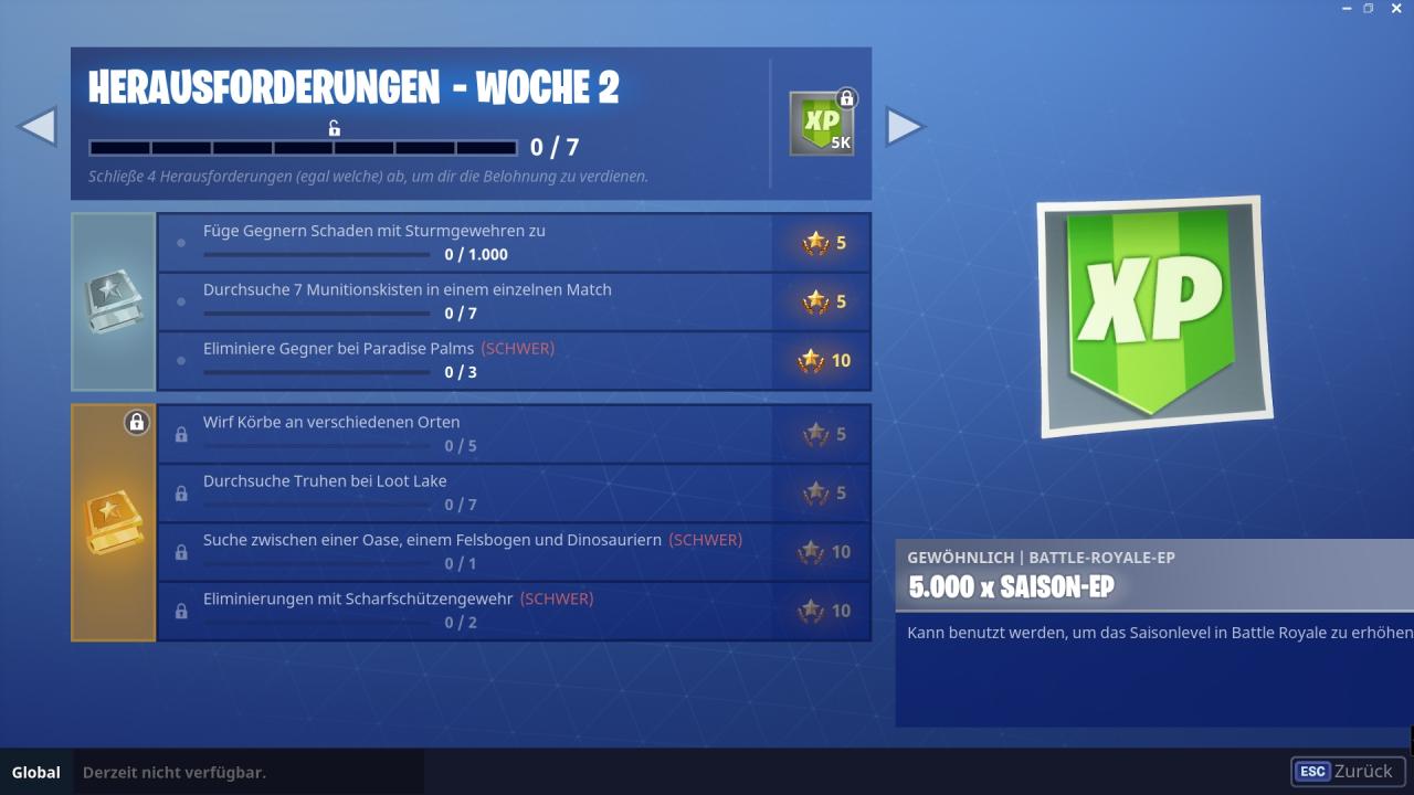 Übersicht zu den Fortnite Challenges in Woche 2 der fünften Staffel.