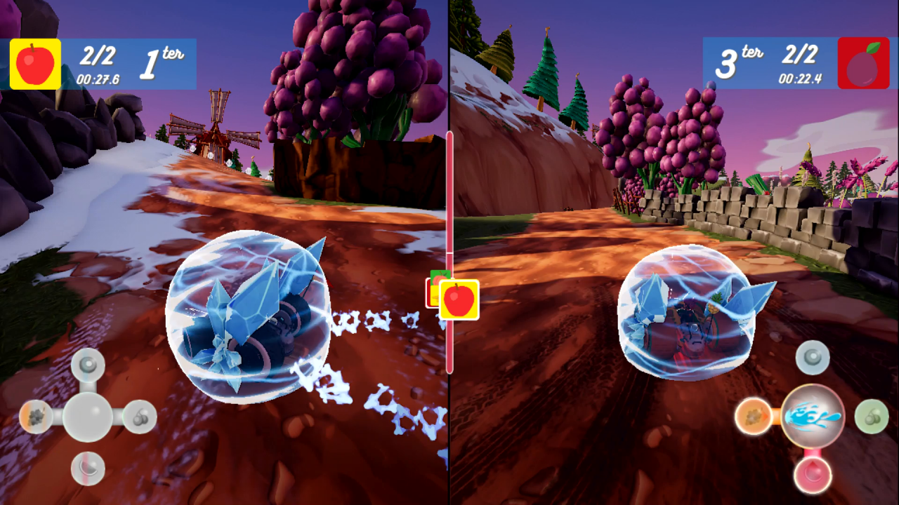[19/07/2018] Typisch für einen Fun-Racer reicht die Spannweite der Power-Ups von (fast schon) langweiligen Turbos über Angriffs-Items bis hin zu Verteidigungs-Fähigkeiten.