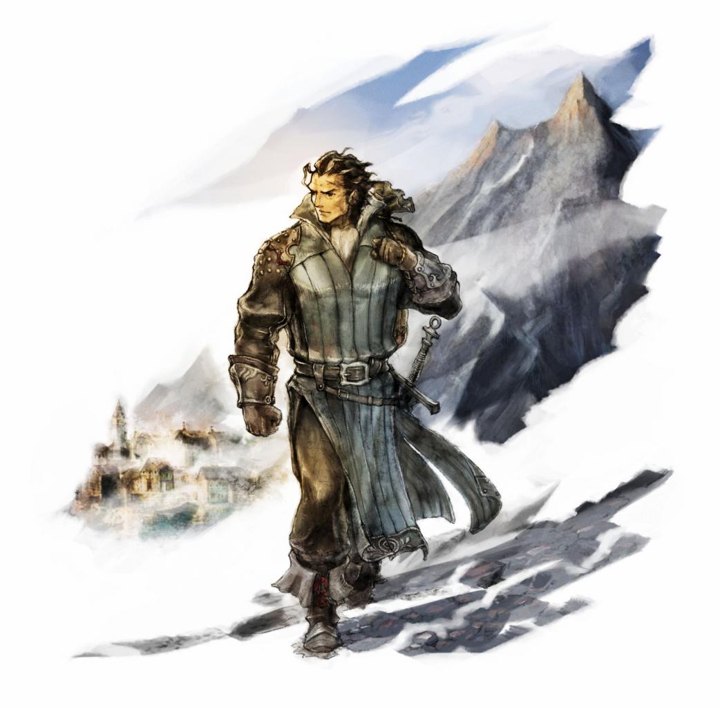 [12/07/2018] Olberic: Wir empfehlen euch das Abenteuer mit Olberic zu beginnen. Der mächtige Krieger ist ein hervorragend ausbalancierter Recke, dessen brachiale Schlagkraft ihr im Laufe eures Abenteuers zu schätzen wissen werdet. Olberic geht meisterlich mit Schwert und Lanze um, ist das Herzstück eurer Verteidigung und stets auf der Suche nach ehrenhaften Zweikämpfen.