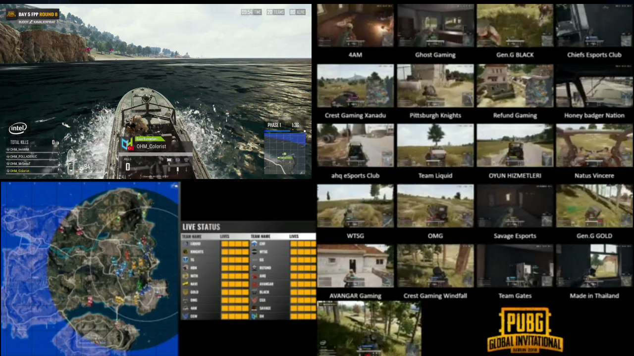 [31/07/2018] Hautnah dran am Lieblingsteam: Erstmals durften Zuschauer im Web in Echtzeit zwischen den Streams der 20 verschiedenen Teams wählen. 