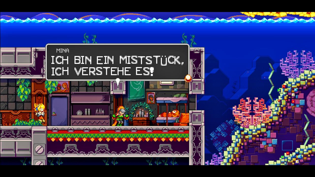 [14/08/2018] Die Story von Iconoclasts wird von zahlreichen Konversationen getragen, die mitunter etwas lang ausfallen. Oftmals geht es dabei durchaus dramatisch zur Sache.