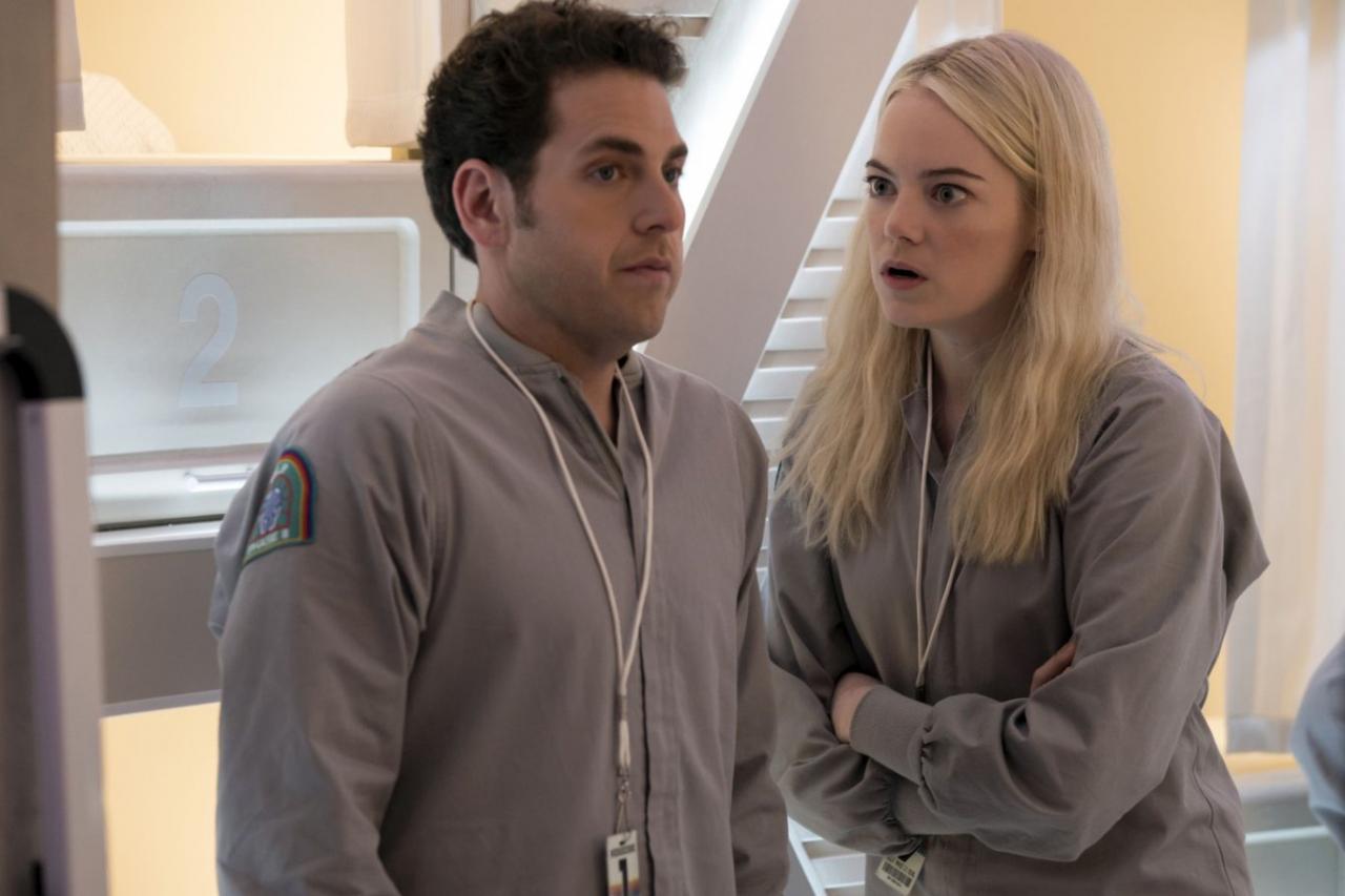 Jona Hill und Emma Stone in der Netflix-Serie Maniac