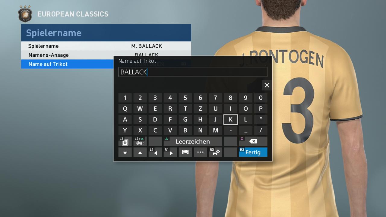 Michael Ballack als Classic Player im Europa-Team.