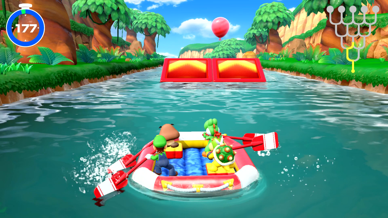 [28/09/2018] Beim Raft-Abenteuer arbeitet ihr alle zusammen, um das Ziel zu erreichen: eines der fünf Enden des Flusses. Unterwegs gibt’s Hindernisse und Minispiele.