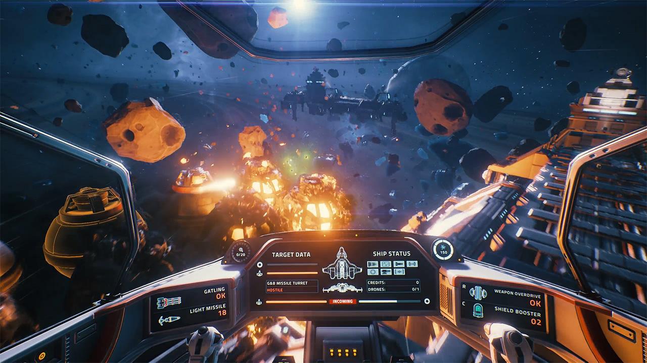 [11/09/2018] Im Weltraum-Abenteuer Everspace auf der Switch bereist ihr aus der Cockpit-Sicht die Galaxie. Euer Raumschiff könnt ihr mit verschiedenen Waffen be­stücken, die ihr als Belohnung für erfüllte Aufgaben erhaltet oder während eures Abenteuers findet. Beim Bildschirmtod verliert ihr das alles aber wieder.
