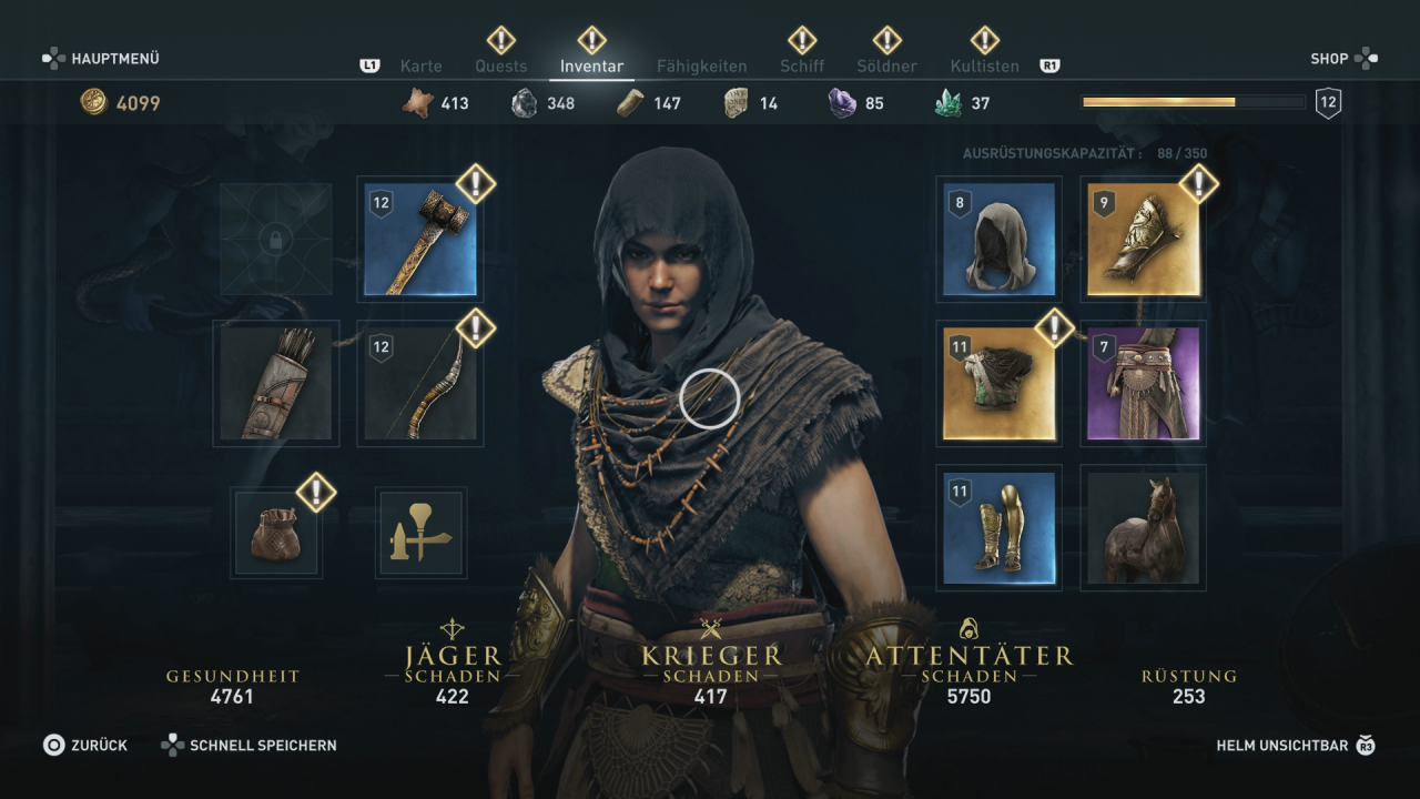 [01/10/2018] Assassin's Creed: Odyssey hat wieder viele Rollenspielelemente an Bord. Mit unserer Ausrüstung beeinflussen wir nicht nur die Rüstungs- und Angriffswerte, sondern geben zudem Boni für unsere Nah- und Fernkampffertigkeiten.