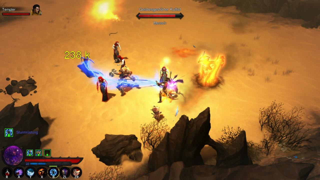 Die fabelhaft inszenierten Kämpfe machen auch auf der Switch wieder richtig viel Laune, zumal Diablo auf der Nintendo-Konsole stets flüssig läuft.