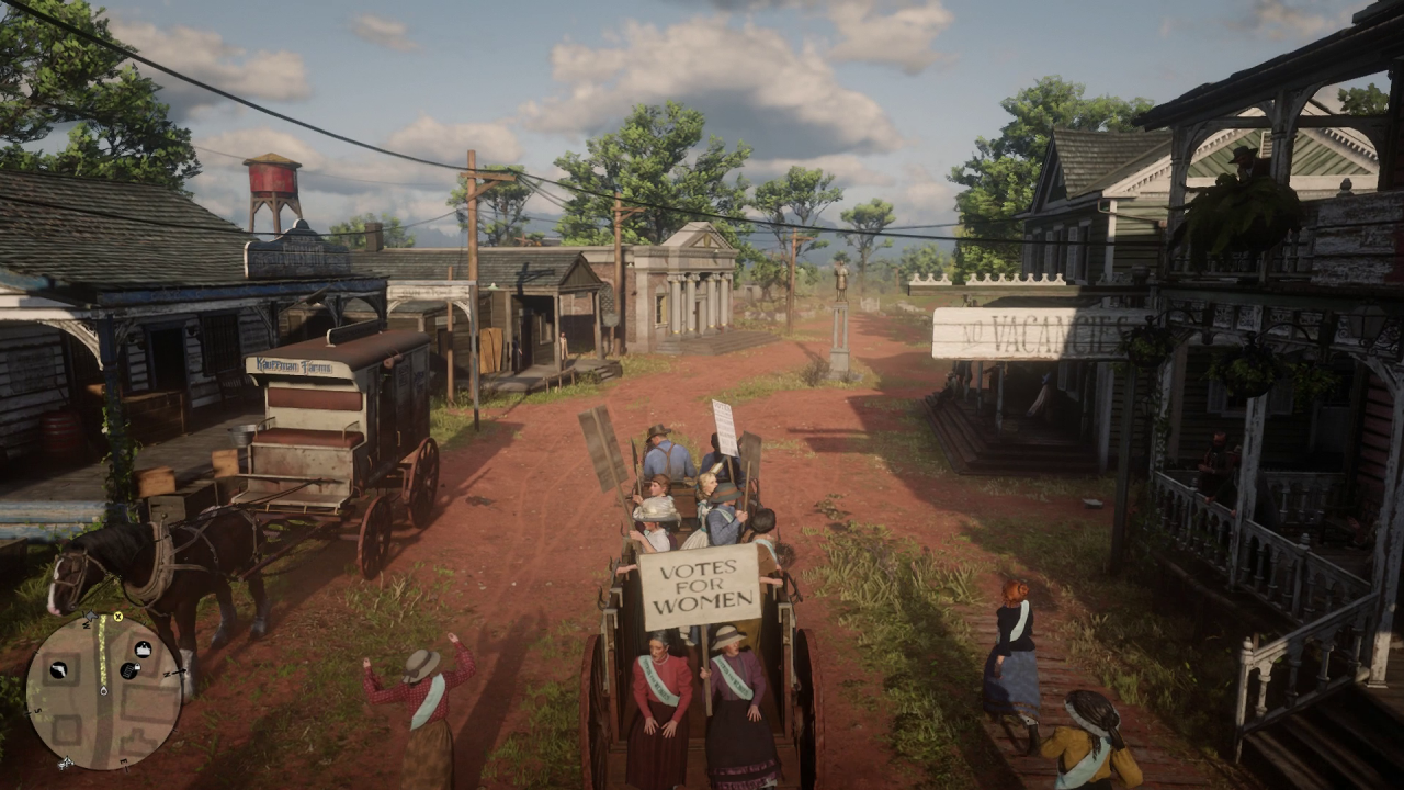 [24/10/2018] Auch in RDR 2 übt Rockstar Sozialkritik. So erlebt ihr in den Südstaaten etwa, wie Frauen und Schwarze als Menschen zweiter Klasse behandelt werden.