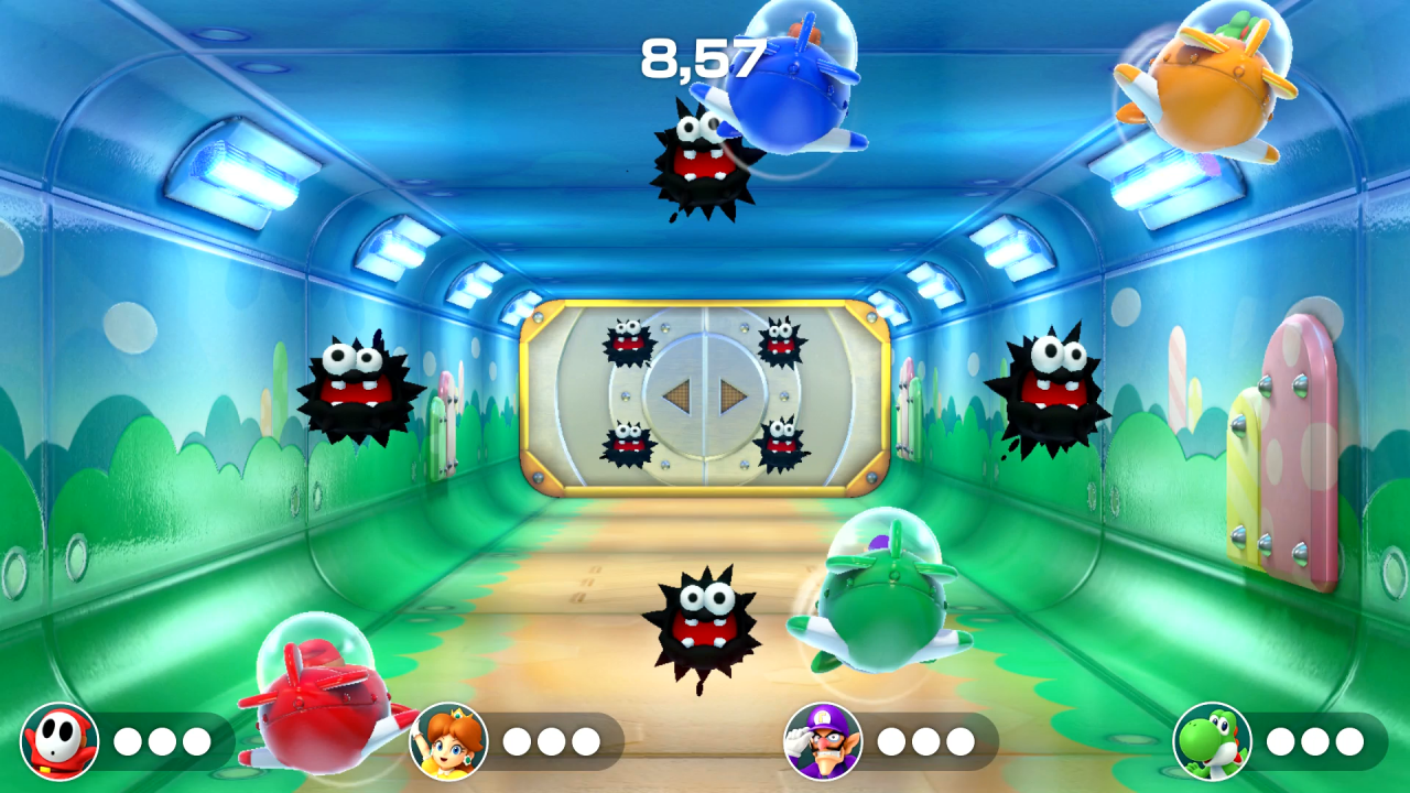 [11/10/2018] Der Online-Mariothon in Super Mario Party beschränkt sich auf die Minispiele. Online-Spielen ist bei Party-Modus, Raft-Abenteuer und Co. also nicht möglich.