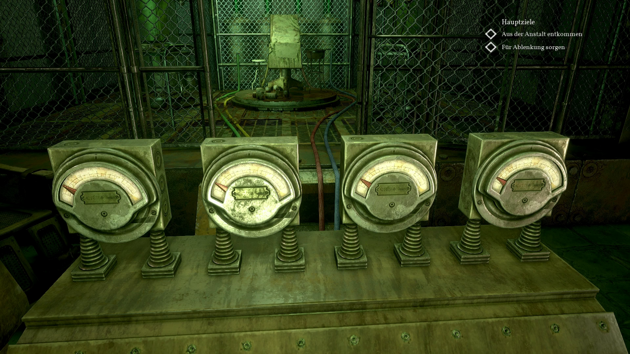 [08/11/2018] Umgebungsrätsel sind nichts ungewöhnliches in Call of Cthulhu. Hier müsst ihr alle vier Druckmesser anschlaten, um für Ablenkung zu sorgen.