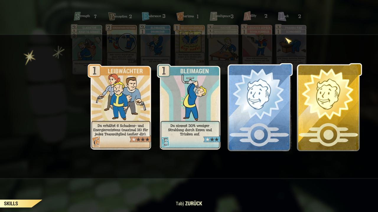 S.P.E.C.I.A.L.-System von Fallout 76 