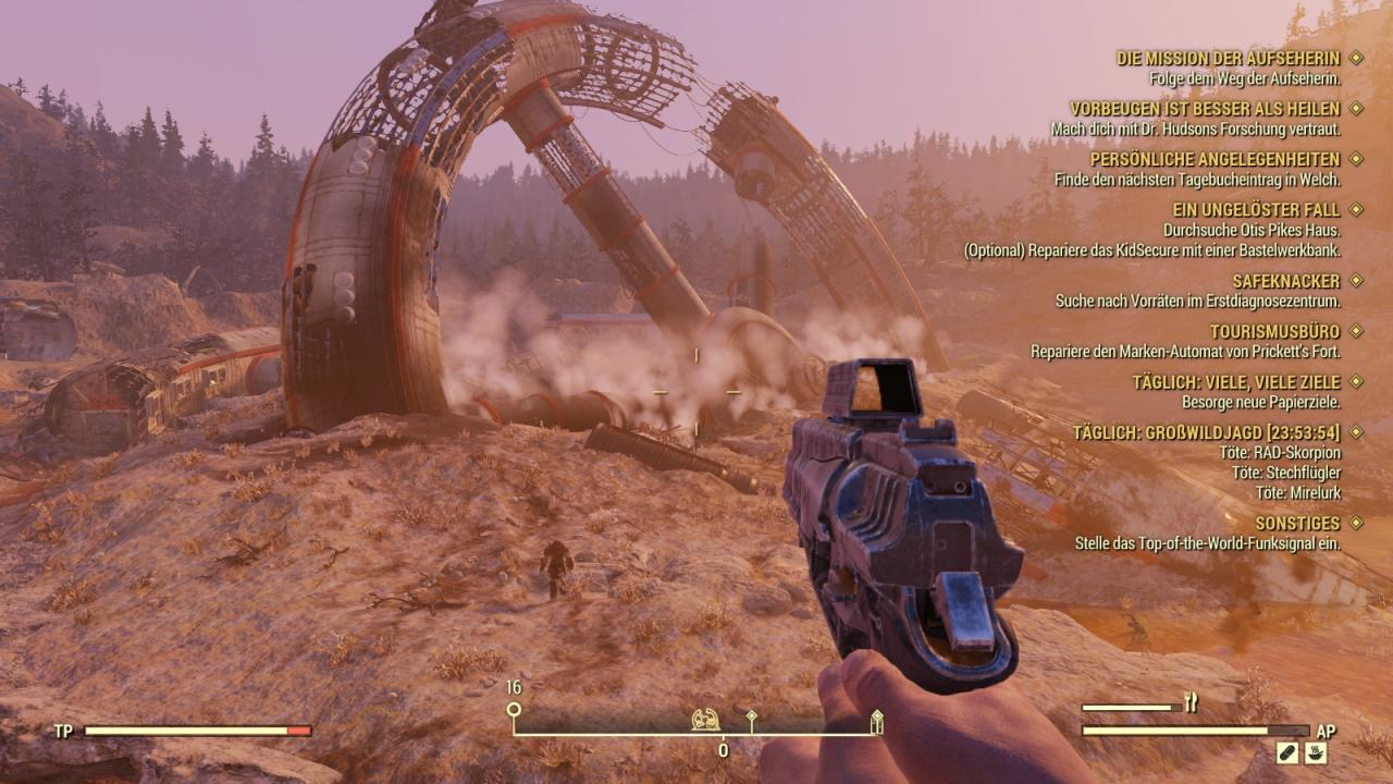Abgestürztes Raumschiff in Fallout 76