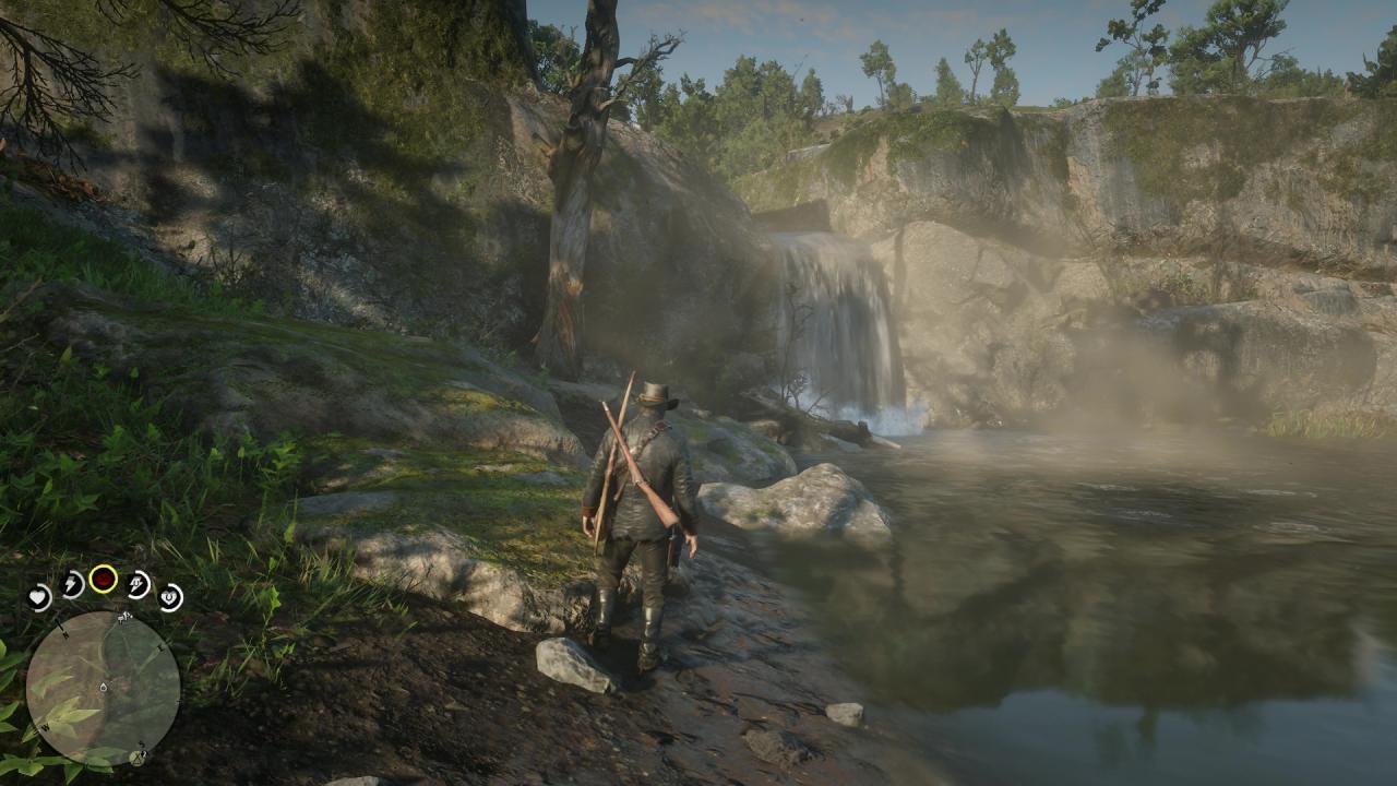 Arthur Morgan am Elysian Pool in Red Dead Redemption 2. 