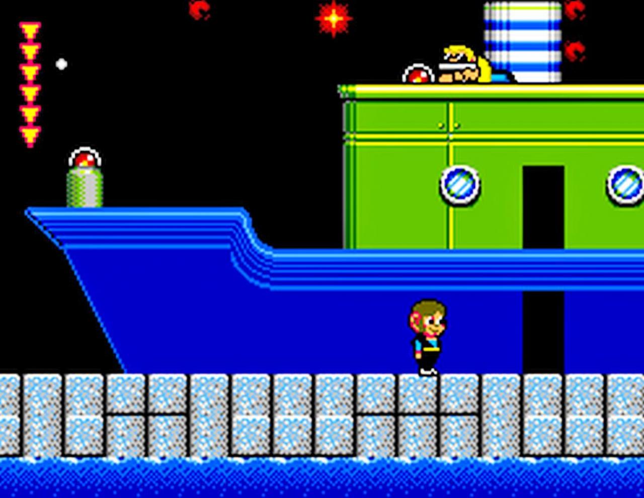 [19/12/2018] Der kleine Junge mit den großen Ohren konnte Mario nicht das Wasser reichen. Im Bild: Alex Kidd in Shinobi World (1990).&nbsp;