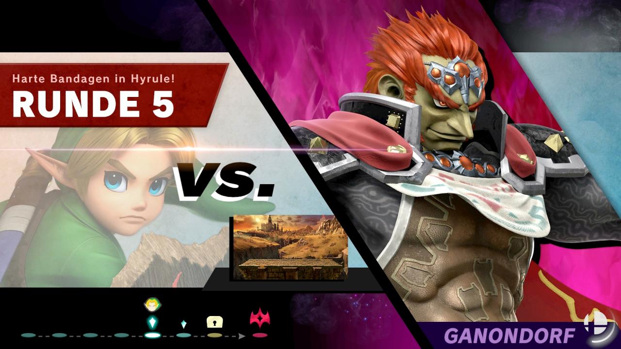 [06/12/2018] Im Klassischen Modus schlägt sich jeder der Kämpfer durch eine an ihn angepasste Kampagne. Auf den Jungen Link etwa warten ausschließlich Gegner aus Hyrule.