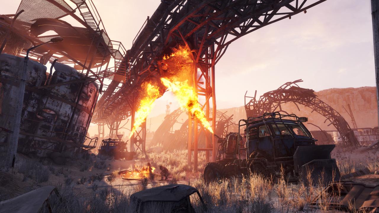 Sand, Feuer, Stahl - wir müssten beim Spielen von Metro Exodus das eine oder andere Mal and Mad Max denken.