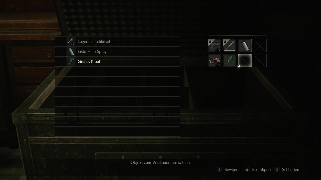 [23/01/2019] Resident Evil 2 Remake - Im Inventar sollte bei Streifzügen immer genügend Platz für neue Items sein!
