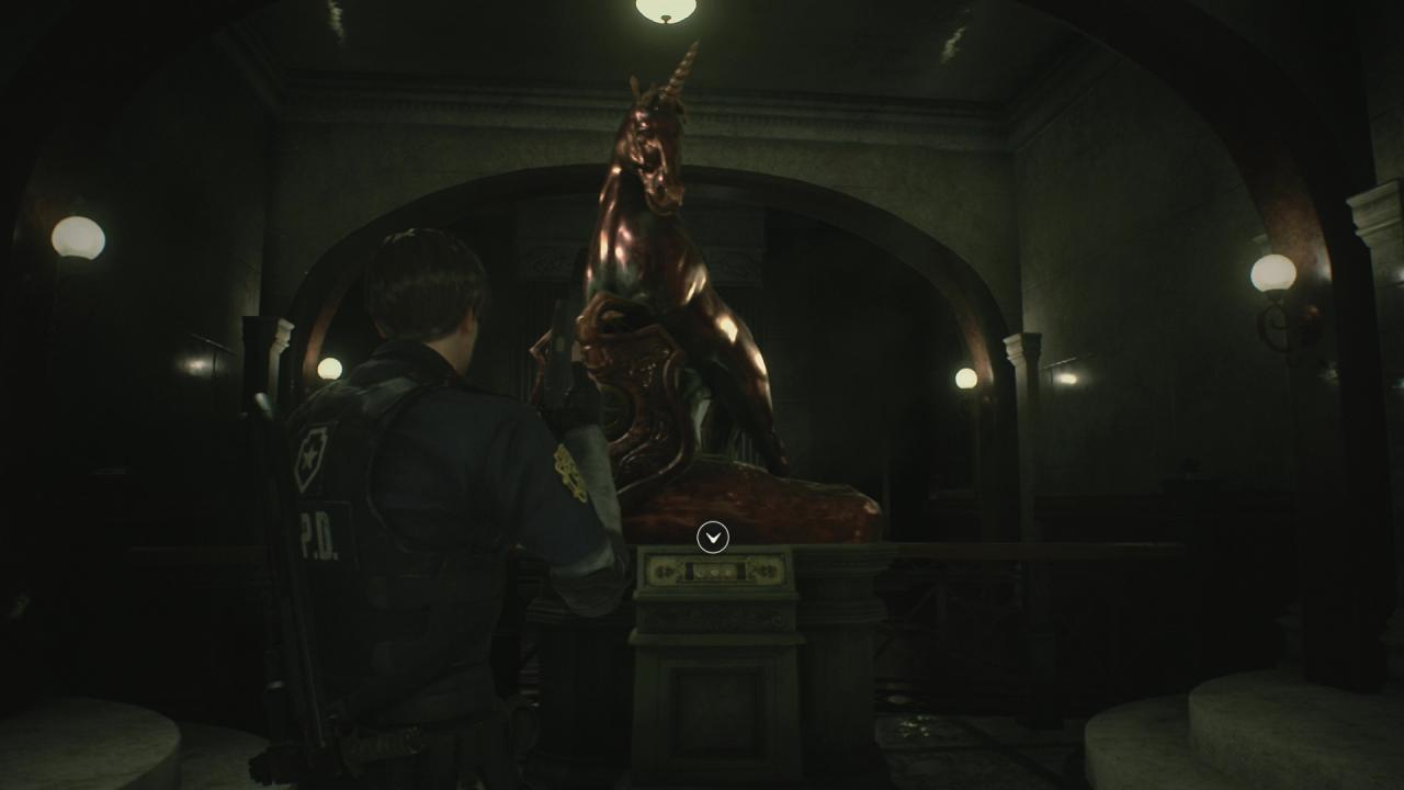 Die Einhornstatue in Resident Evil verbirgt ein Medallion.