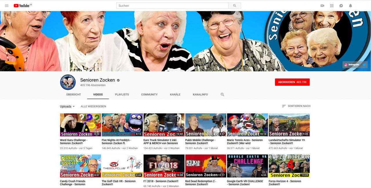 [18/01/2019] Der Youtube-Kanal 