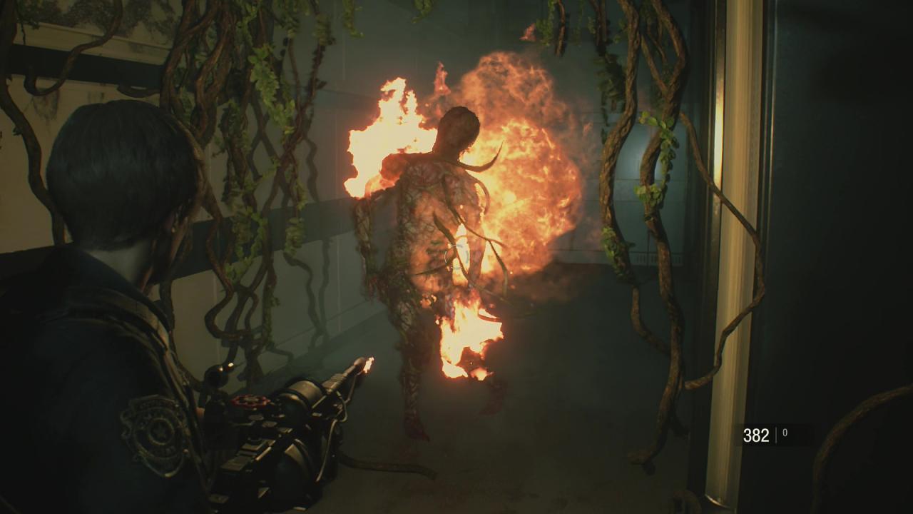 [06/02/2019] Die Pflanzen-Zombies röstet ihr mit dem Flammenwerfer, bis sie schwarz verbrannt sind.