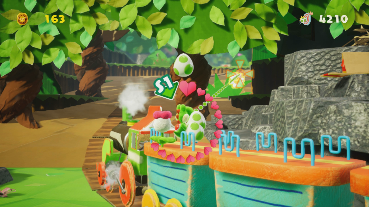 [28/03/2019] Yoshi's Crafted World: Welt 12 - Level 3: Dschungeltour (Match): Die zweite Blume entdeckt ihr im Hintergrund auf der rechten Seite nach den Wasserfällen.