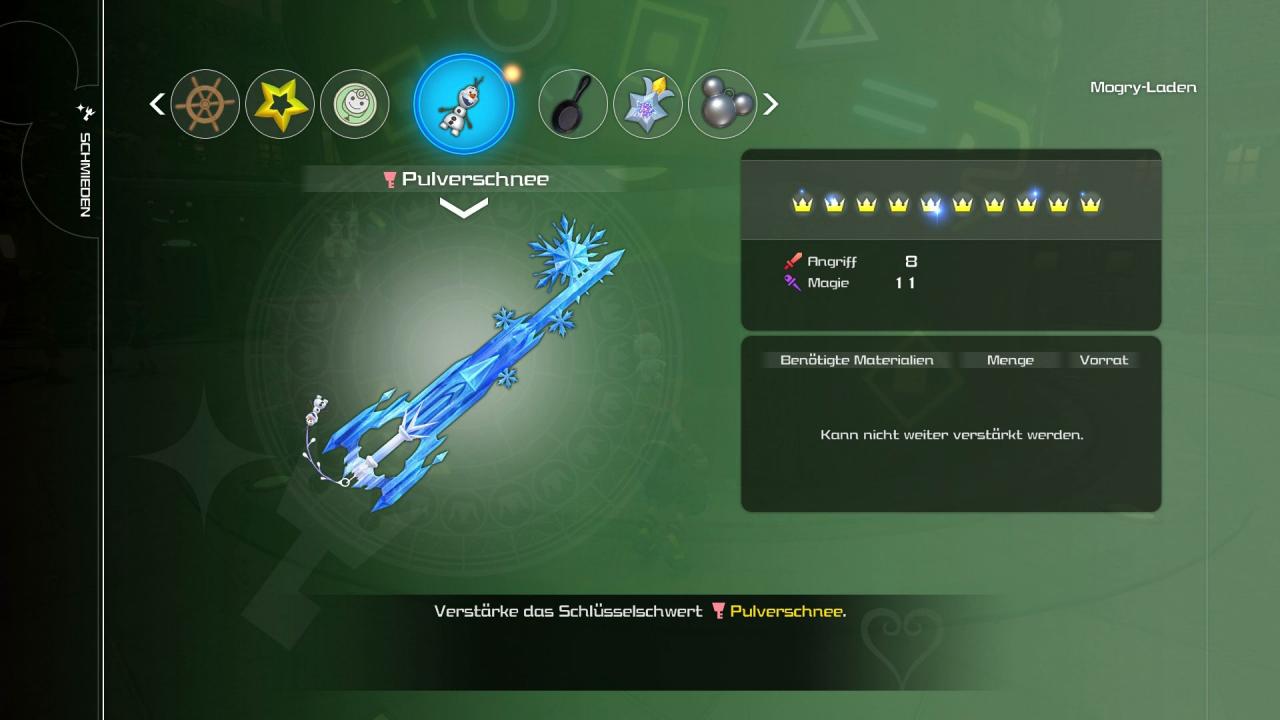 Kingdom Hearts 3 Schlüsselschwerter: Pulverschnee